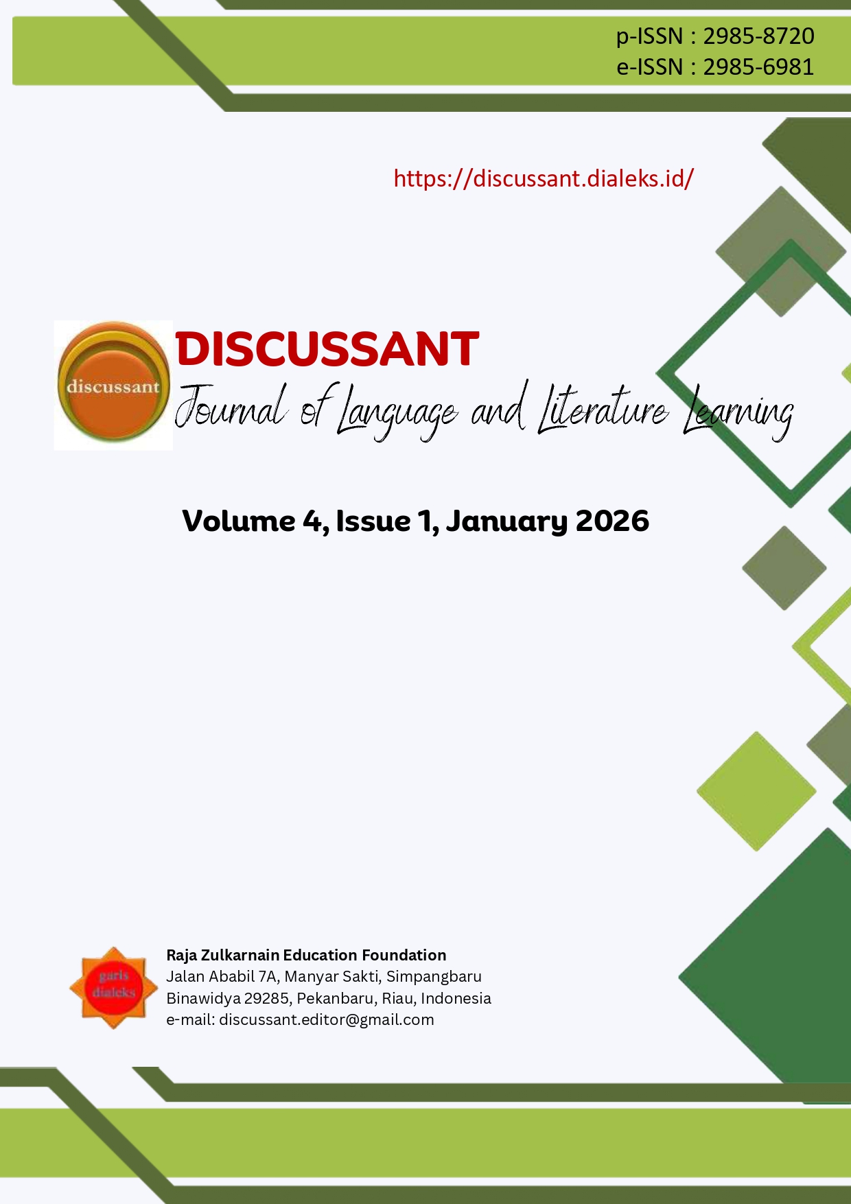 					View Vol. 4 No. 1 (2026): January 2026 | Discussant 
				
